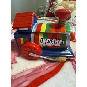 Lifesavers Five Flavor Train Candy Jar Ceramic Collectible Cookie Jar